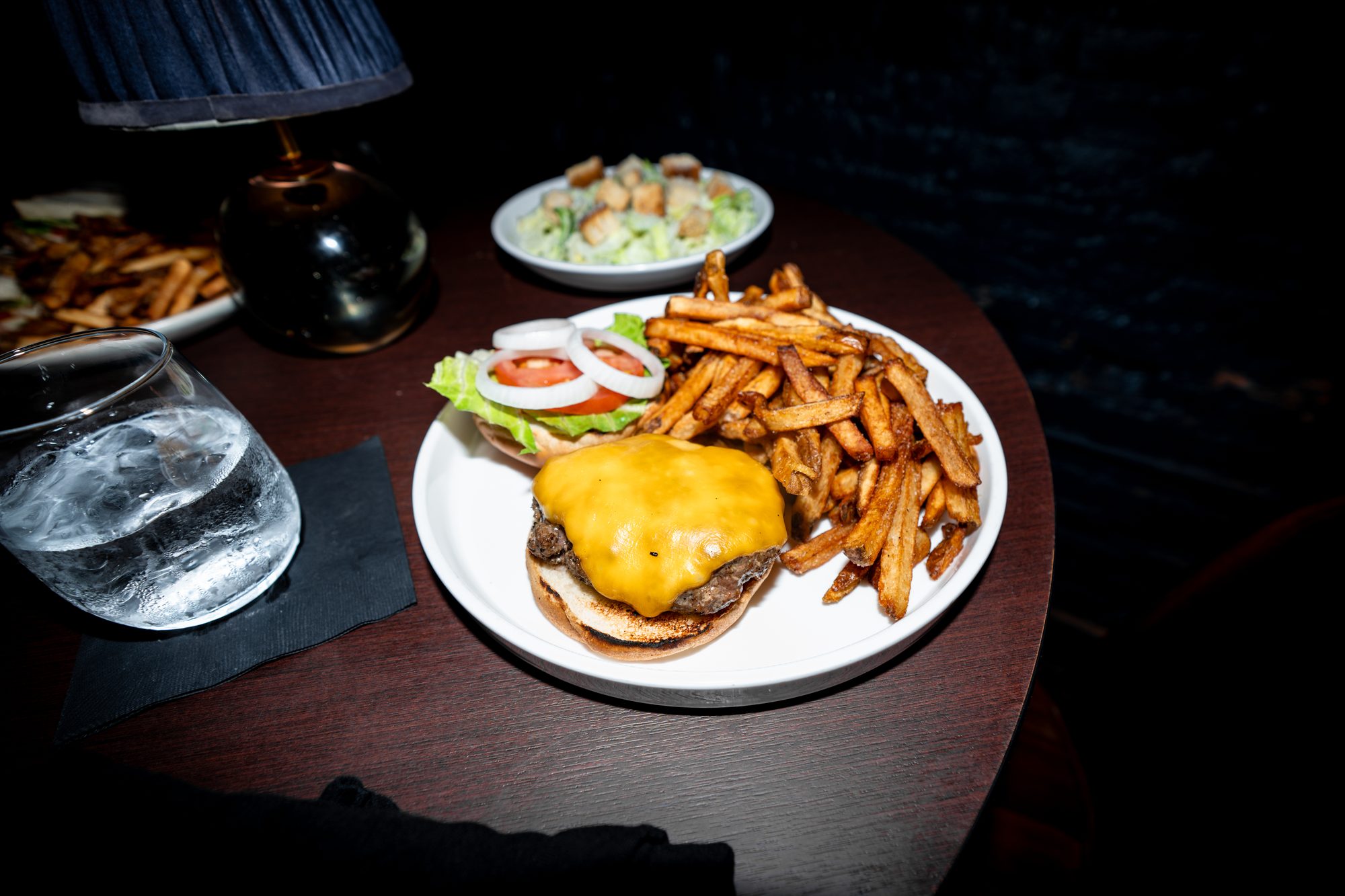 Estelle's cheeseburger served with hand-cut fries