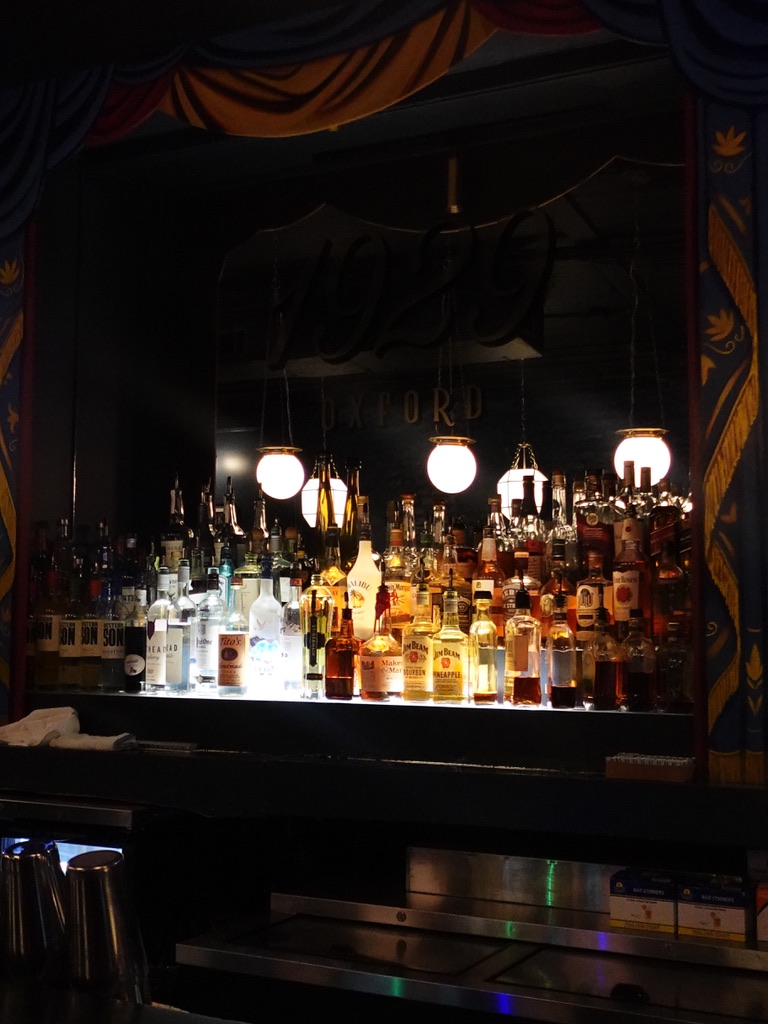 Curtained entrance to the 1929 back bar